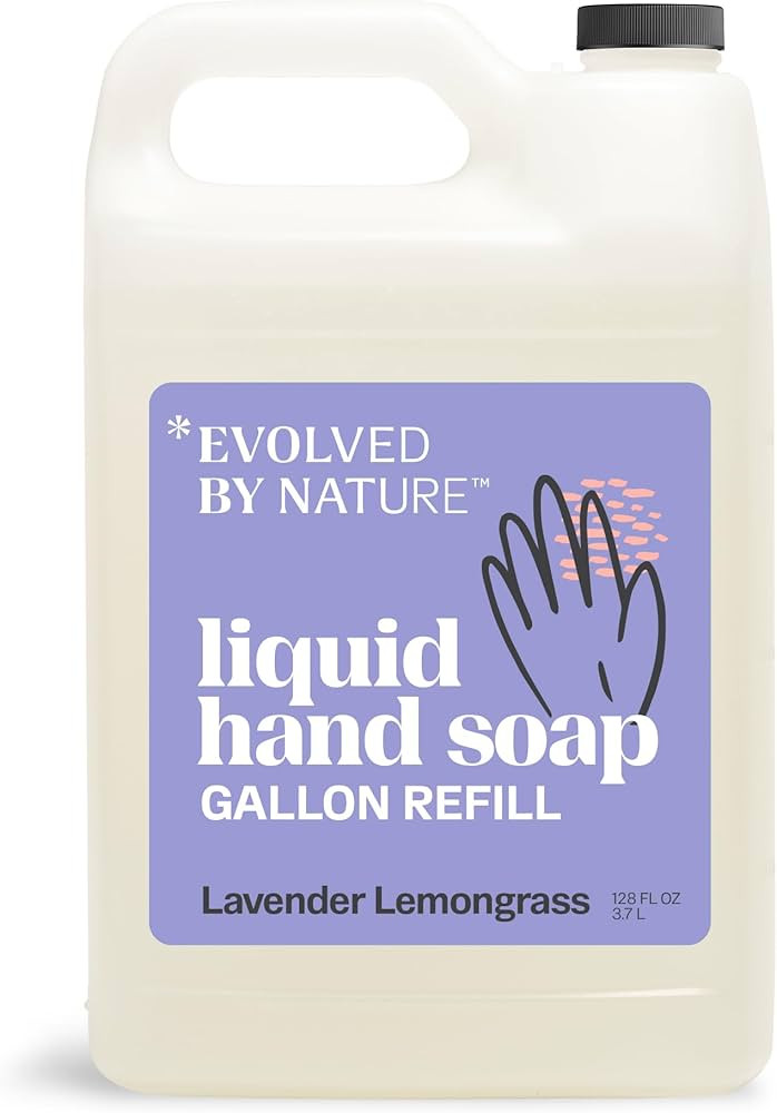 Evolved By Nature Liquid Hand Soap Refill, 128 Oz, Lavender Lemongrass, Biodegradable Formula | Amazon (US)