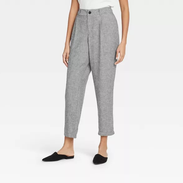Women's High-Rise Pleat Front Straight Leg Ankle Pants - A New Day™ | Target