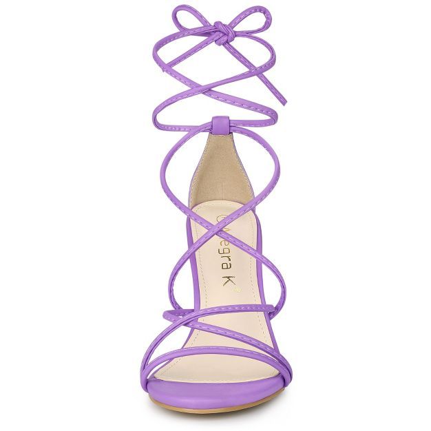 Allegra K Women's Lace Up Heels Strappy Stiletto Heel Sandals | Target