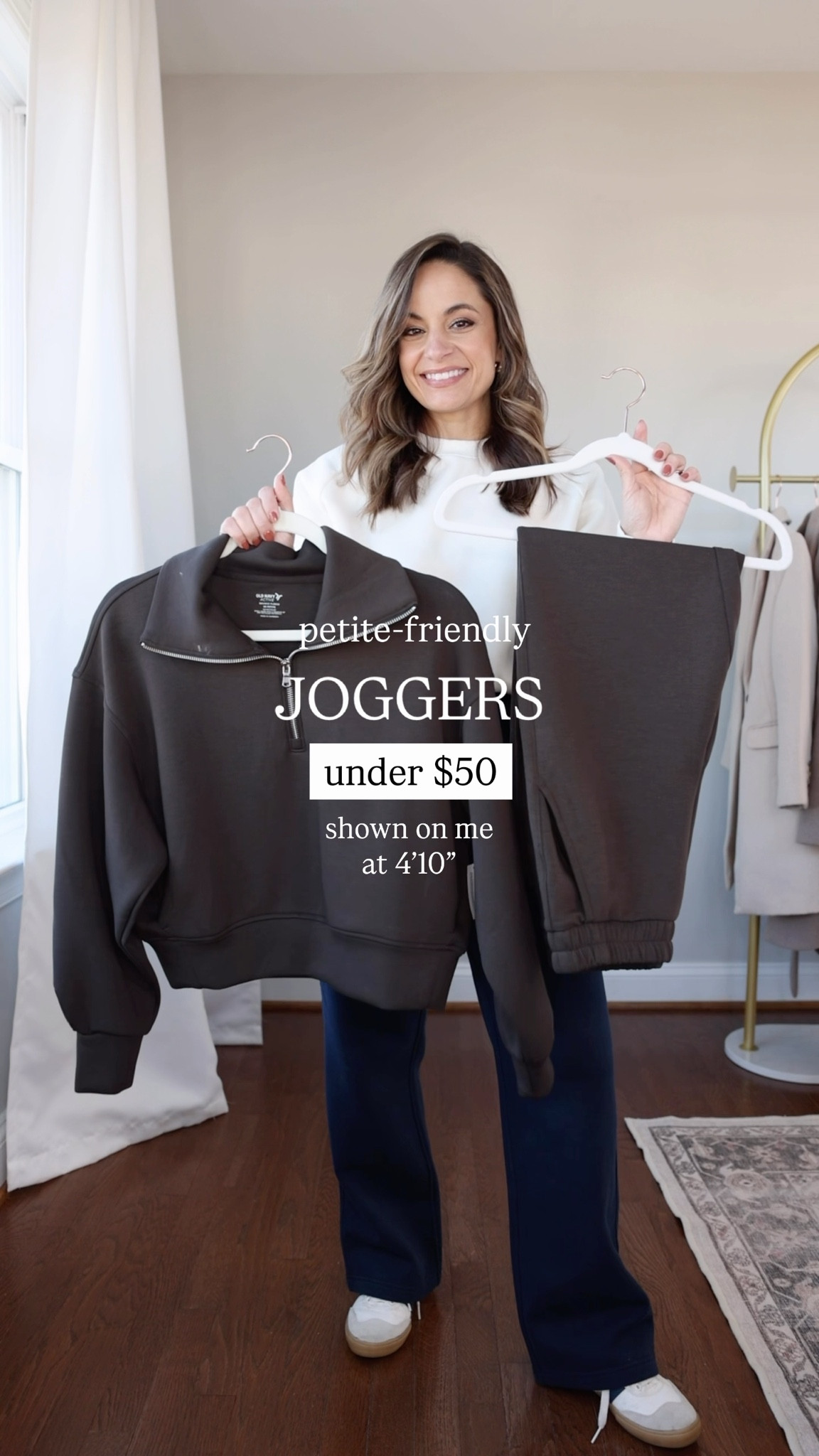 Under $25 petite joggers! 

I tried the viral bounce fleece set from old navy and love it!  Both pieces have a relaxed fit and the fabric is soft and silky. Unfortunately the sales have hit these pieces hard and the colors in wearing are currently sold out. Other colors are available! 

Pants: petite xs 
Top: petite xs 
Layering top (Quince): xs
Socks (Amazon)
Sneakers (Gola): tts 
Coat (BR Factory): petite xxs 

(Matching sets, loungewear, travel outfits, petite fashion)

#LTKActive #LTKPetite #LTKCyberWeek