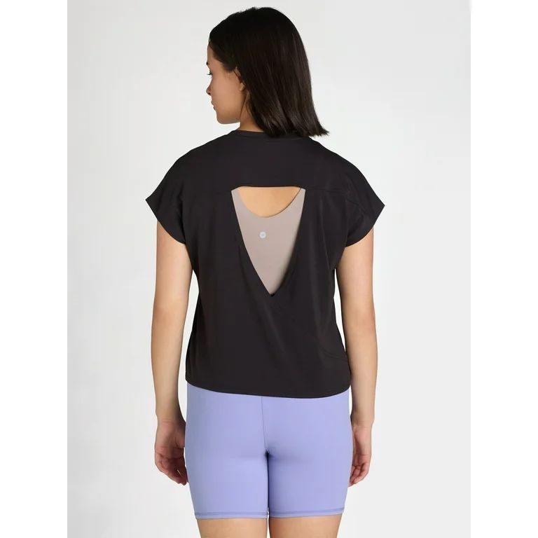 Avia Women's Cutout Back Dolman Sleeve T-Shirt, Sizes XS-XXXL | Walmart (US)