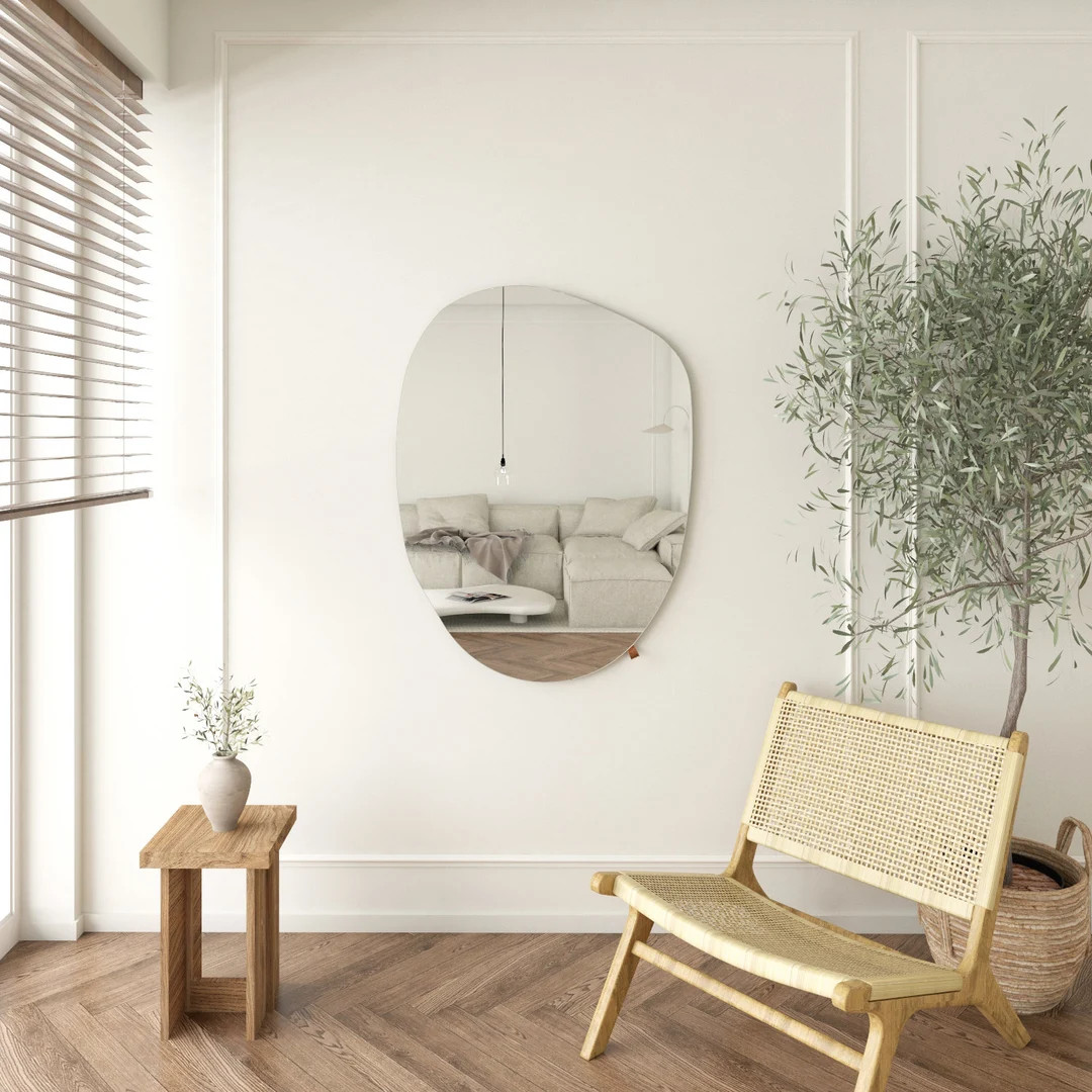Spiegel Japandi Unregelmäßiger asymetrischer Spiegel Spiegel - Etsy.de | Etsy (DACH)