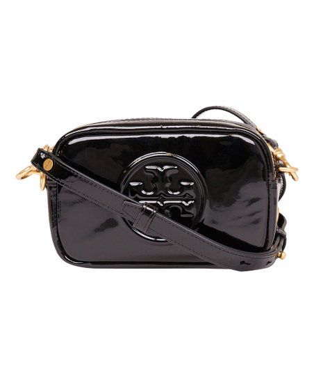 Tory Burch Black Perry Bombe Patent Leather Crossbody Bag | Zulily