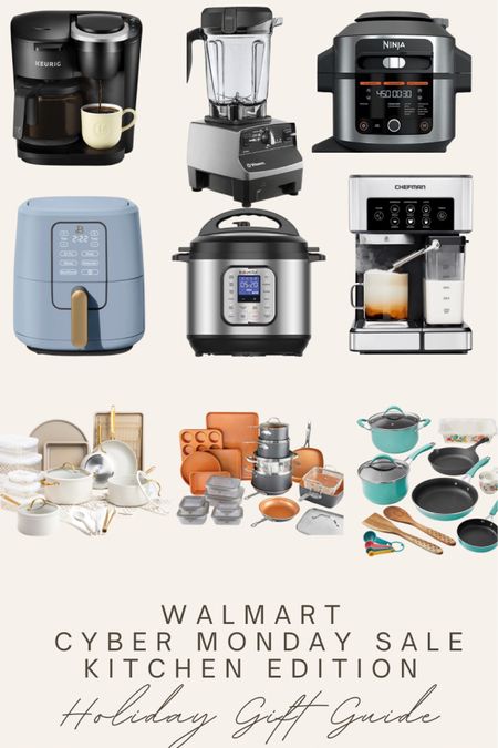Walmart cyber Monday sale on kitchen appliances and kitchen cookware. #kitchenappliances #cookware #cybermonday #walmart air fryer, keurig, ninja blender, espresso machine 

#LTKHoliday #LTKGiftGuide #LTKCyberweek
