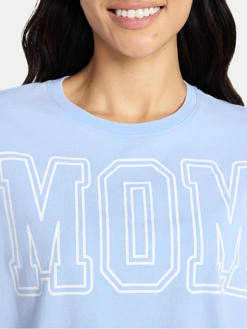 Mother’s Day Women’s College Mom Cotton Graphic Tee from Way to Celebrate, Sizes S-XXXL | Walmart (US)