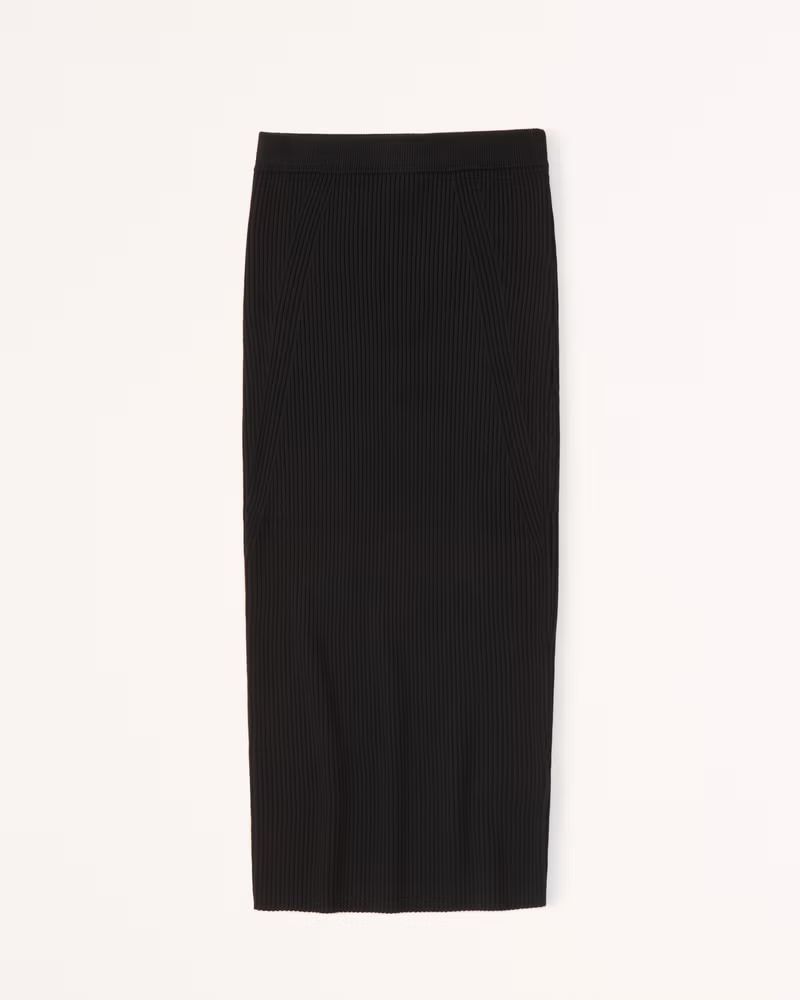 Elevated Ribbed Sweater Midi Skirt | Abercrombie & Fitch (US)