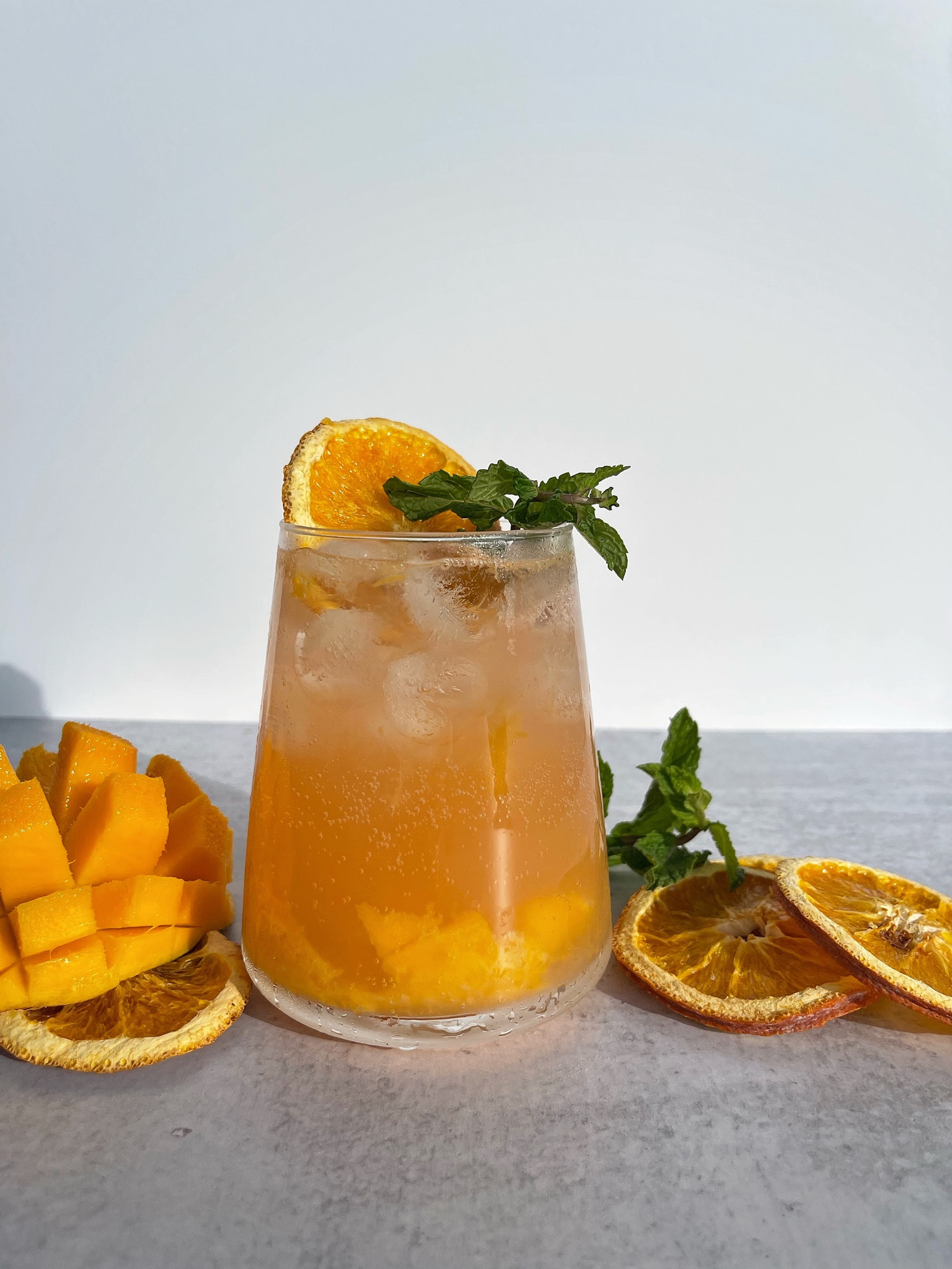 •VODKA MANGO CRUSH•🥭 The only drink you’ll need this summer. Trust me when I say just make a pitcher. Need a mocktail…just leave out the vodka. 

TO MAKE: Muddle 5-6 diced mangos in a glass. Add ice. Add 1-2 oz vodka, pour in @sanpellegrino_official Momenti Clementine & Peach and top with @nataliesoj organge juice. Garnish with diced mangos, a dried orange slice and fresh mint. 

#LTKunder100 #LTKhome #LTKGiftGuide