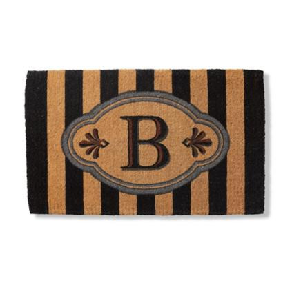 Ameile Cabana Stripe Monogrammed Coco Door Mat | Frontgate