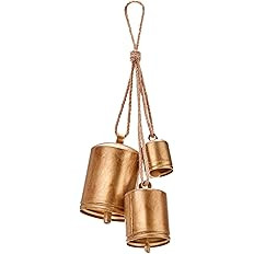 KPCB Christmas Bells Rustic Christmas Decor Vintage Style Brass Door Decorations Set of 3 | Amazon (CA)