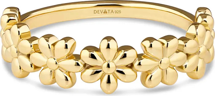 Daisy Flower Ring in Gold Plated Sterling Silver | Nordstrom