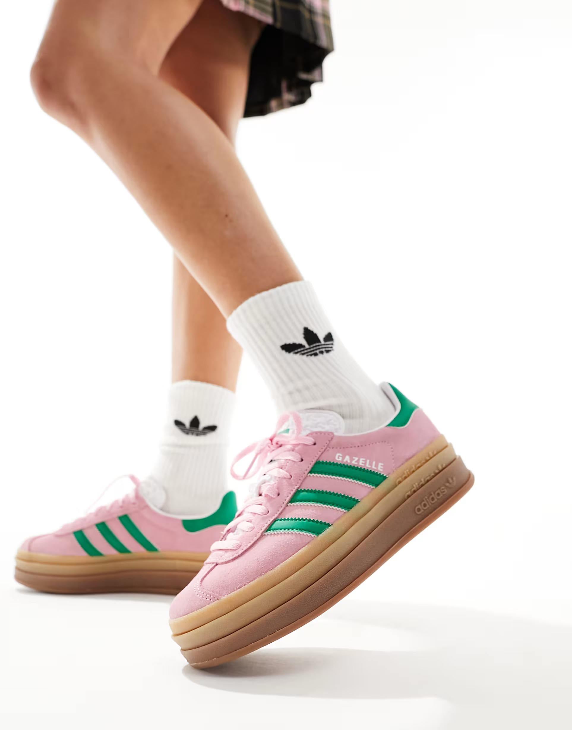 adidas Originals Gazelle Bold trainers in pastel pink and green | ASOS | ASOS (Global)