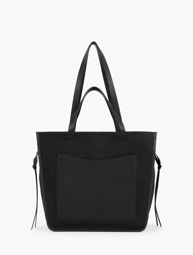 Double Handle Suede Tote With Leather | Talbots