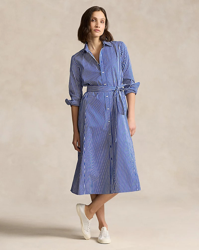 Belted Striped Cotton Shirtdress for Women | Ralph Lauren® UK | Ralph Lauren (UK)