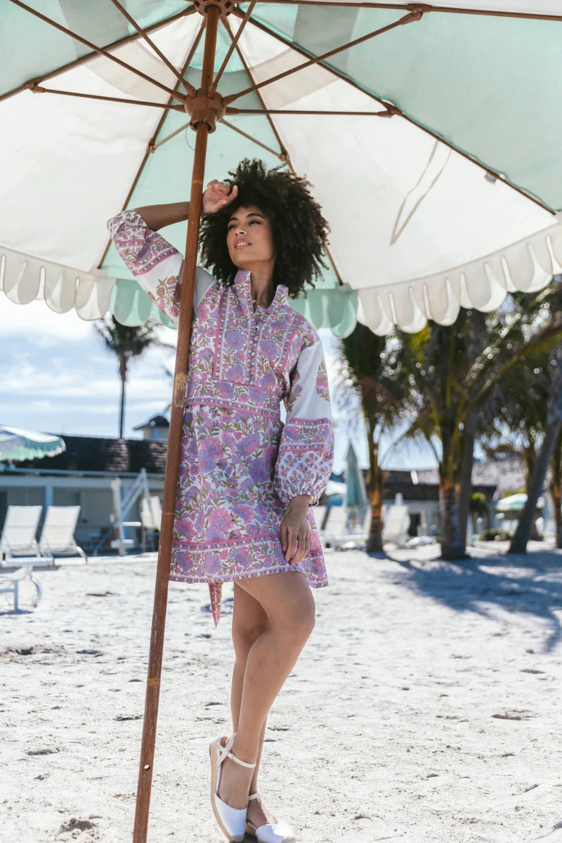 Sue Sartor Flounce™️ Shorty | Lavender / Pink Vintage Poppy | SUE SARTOR