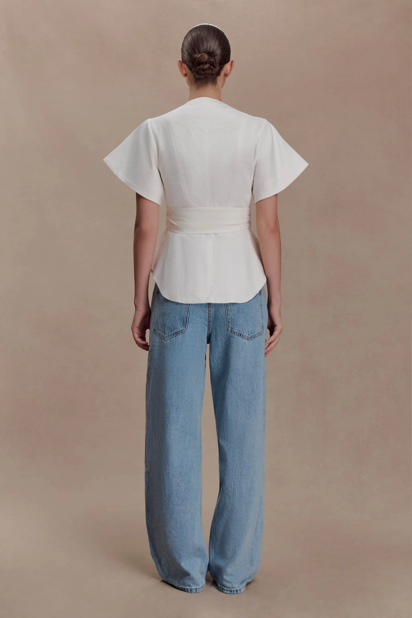 Liberty Cotton Shortsleeve Top - White | MESHKI US