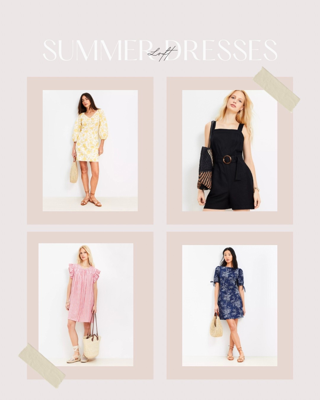 Sharing some summer dress finds from LOFT! ☀️👗 // black romper, yellow summer dress, striped pink dress 

#LTKFindsUnder50 #LTKStyleTip #LTKSummerEdit