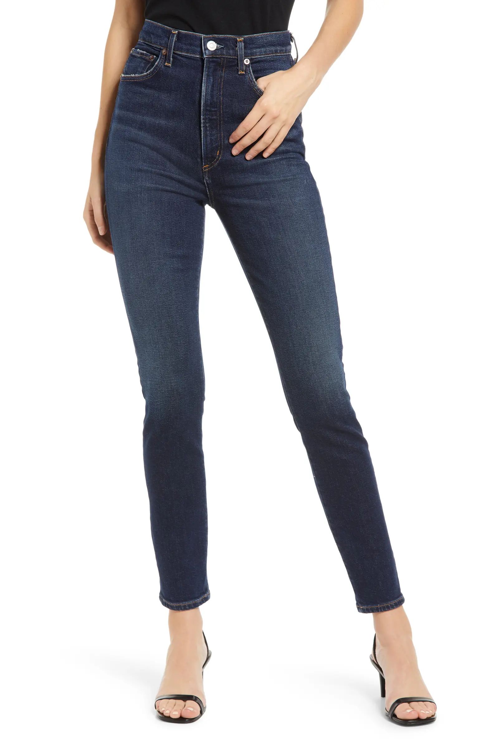 AGOLDE Pinch Waist Super High Waist Skinny Jeans | Nordstrom | Nordstrom