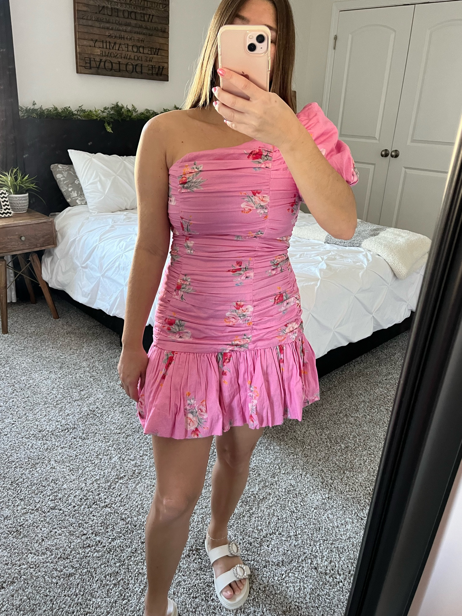 Loveshackfancy mini dress pink! On sale! Floral mini dress! 

#LTKSeasonal #LTKsalealert