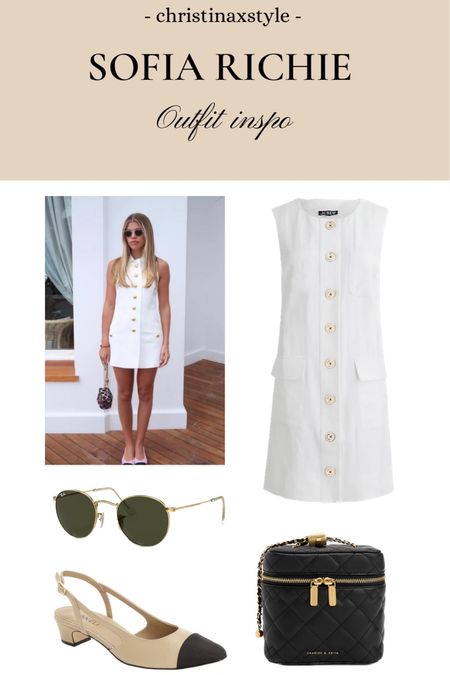 Sofia Richie’s wedding oufit: Look for Less 
🕊️🤍

The perfect outfit for any bride-to-be. White linen dress with beautiful nude sling backs and a small black leather bag. 

#LTKwedding #LTKsalealert #LTKstyletip