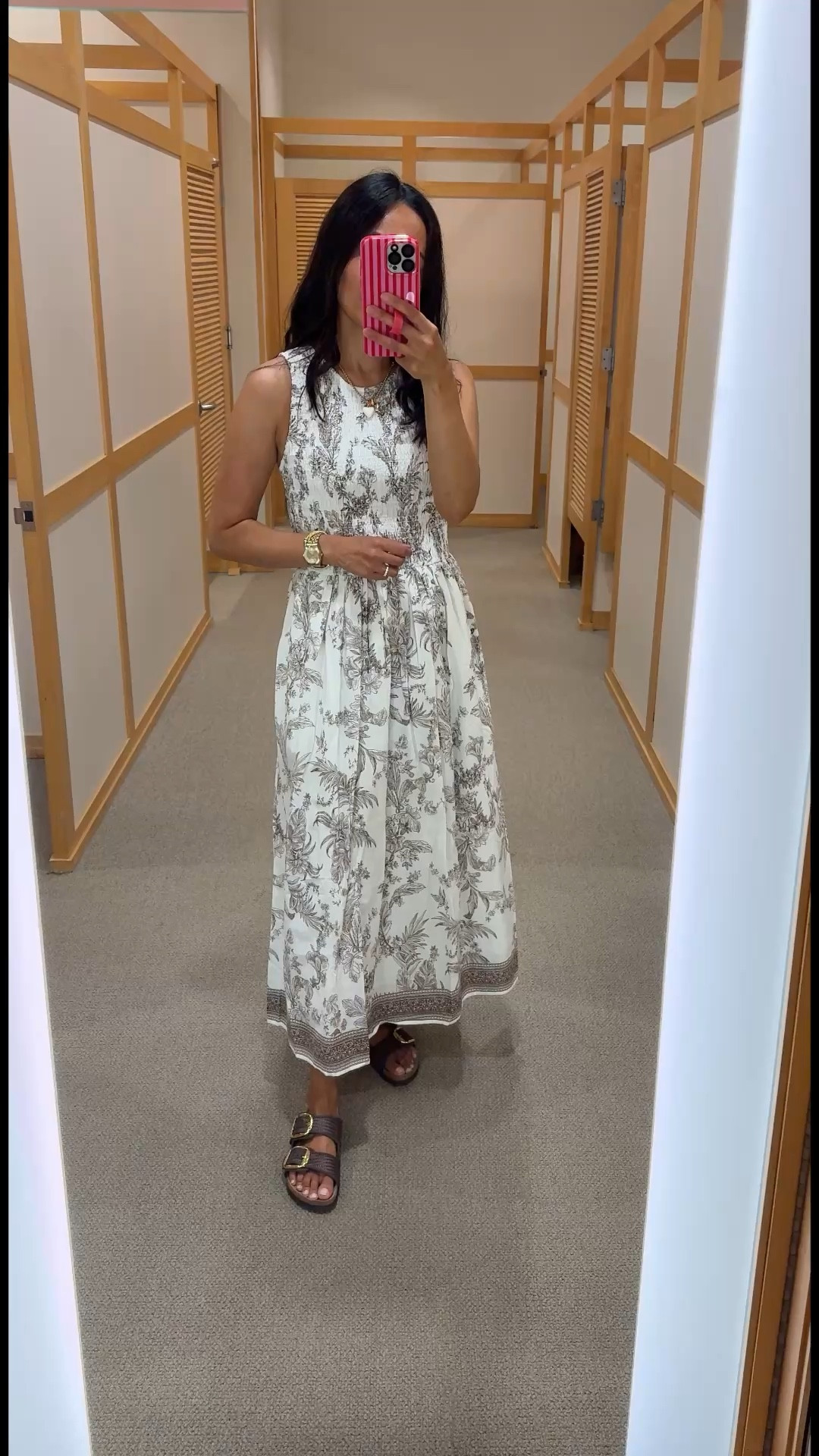 Spring dress. Summer dress. Mom graduation dress. Casual Wedding guest dress. Baby shower. Wedding shower. 
This dress is so pretty. 
Effortless and can be worn to many events. 
The floral toile print looks very chic and I love the trim. 
And it’s all cotton and lined. 
Also has pockets. 
Comfortable smocked top. 
Zip back  
True to size. 
Currently on sale for $39 and ships free  

#LTKWedding #LTKOver40