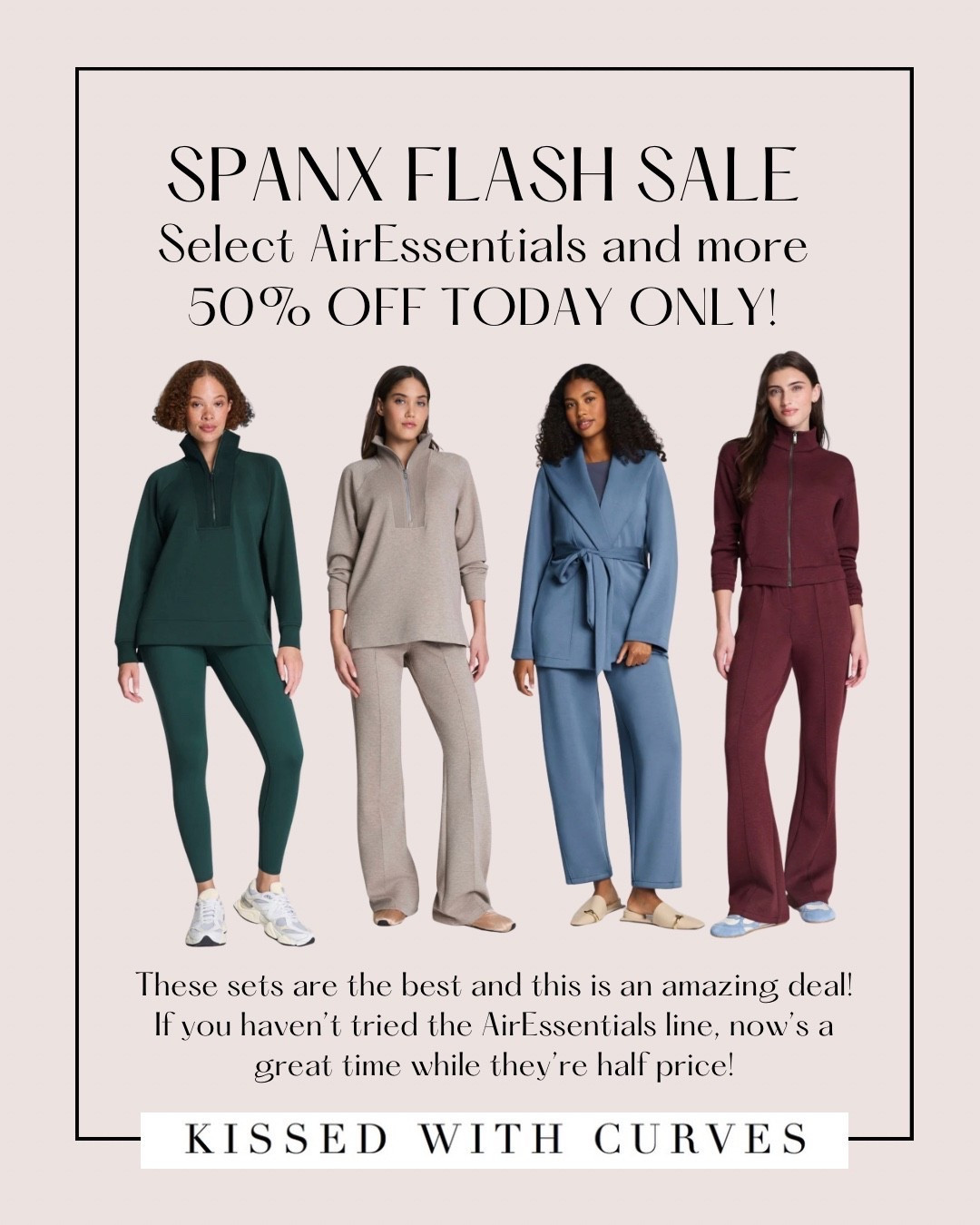 50% OFF SPANX TODAY ONLY! Lots of great  AirEssentials styles, booty boost leggings and more all half price today only! Great for travel, everyday wear, lounging and gifts! Shop everything on sale in the comments below!

#LTKActive #LTKGiftGuide #LTKSaleAlert