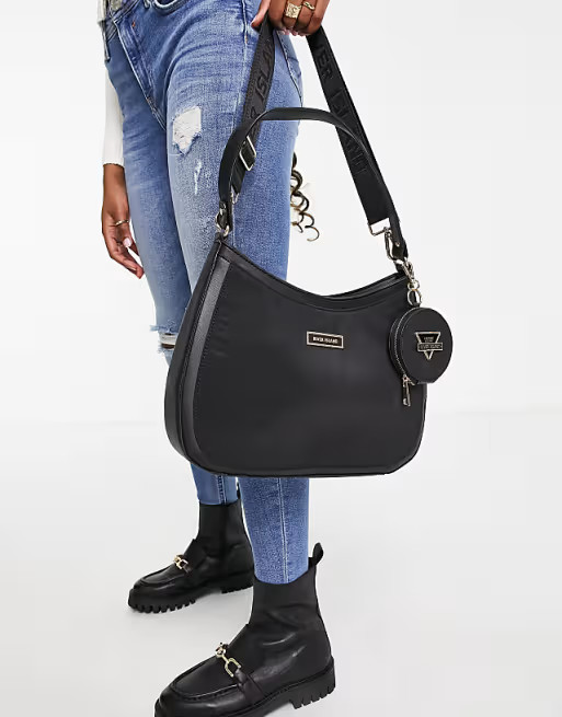 River Island scoop double pouchette cross body bag in black | ASOS (Global)