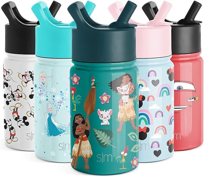 Simple Modern Disney Moana Toddler Water Bottle with Straw Lid | Reusable Insulated Stainless Ste... | Amazon (US)