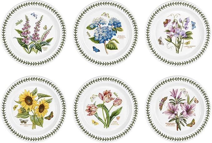 Portmeirion Botanic Garden Dinner Plates, Set of 6 Assorted Motifs | Amazon (US)