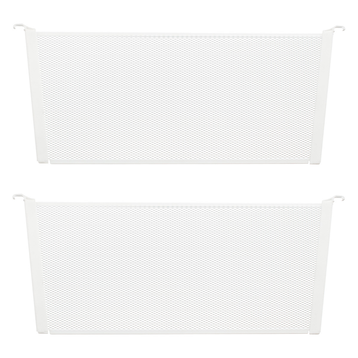 Elfa 17" 2-Runner Mesh Drawer Dividers White Pkg/2 | The Container Store