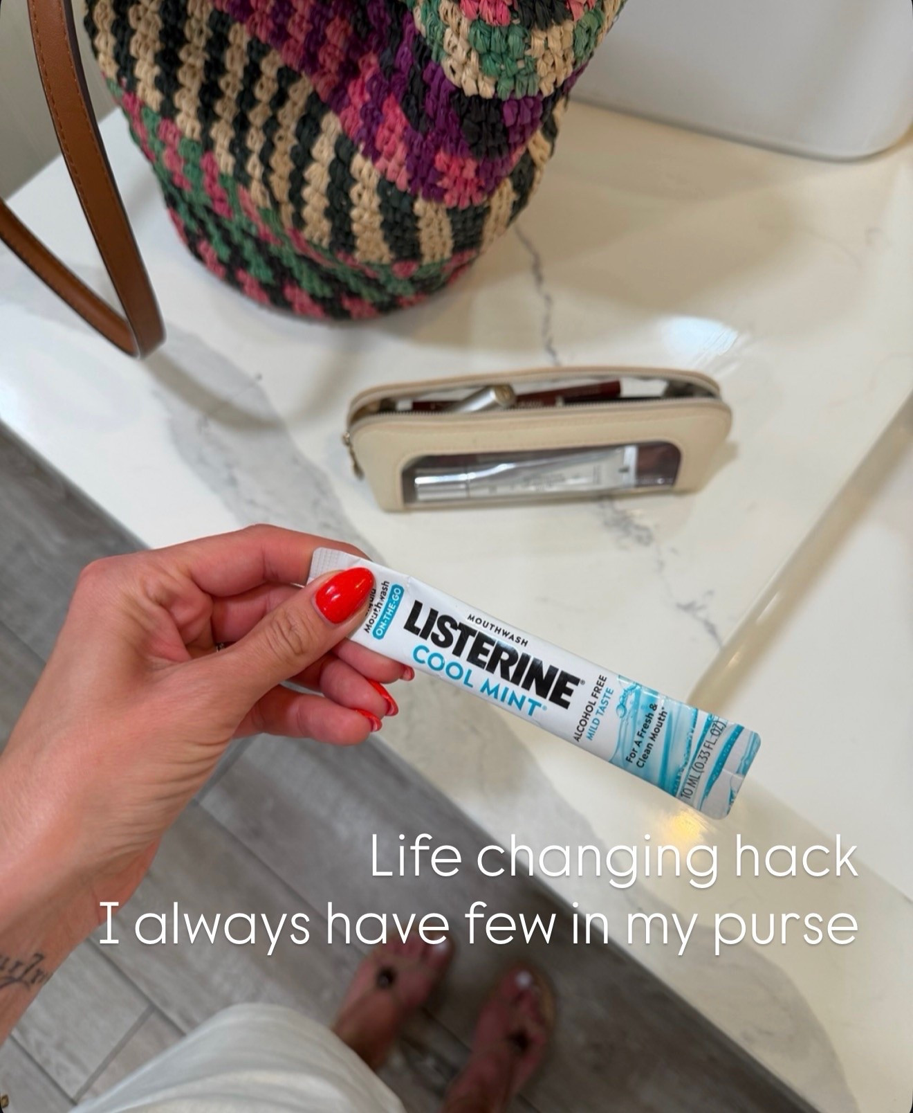 I always keep a few of these single serve mouthwash packets in my purse, travel bag, and car. They’re compact, mess free, and such an easy way to freshen up after coffee, lunch, or while traveling.

Travel essentials, Purse essentials, Mouthwash packets, On the go essentials, Travel hack, Everyday carry, Fresh breath, Beauty favorites, Organization, Travel must haves, Amazon finds, annabrstyle

#LTKBeauty #LTKTravel #LTKgrwm