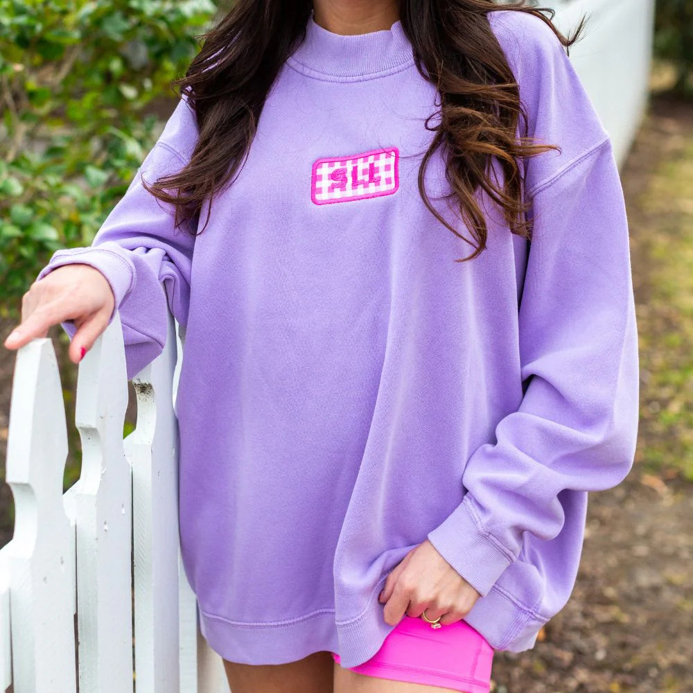 Make It Yours™ Gingham Patch Mockneck | United Monograms