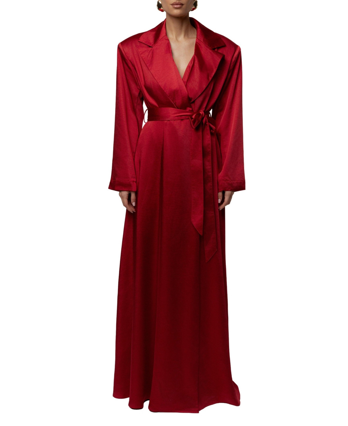 Jluxlabel Women's Satin Embrace Maxi Dress - Burgundy | Macy's