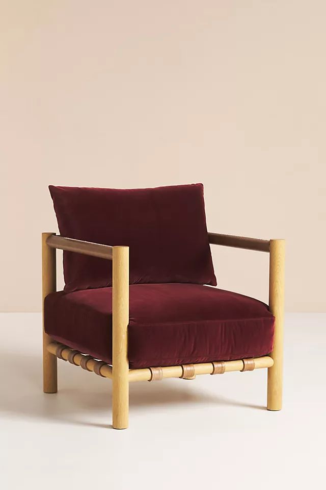 Amber Lewis for Anthropologie Velvet Caillen Accent Chair | Anthropologie (US)