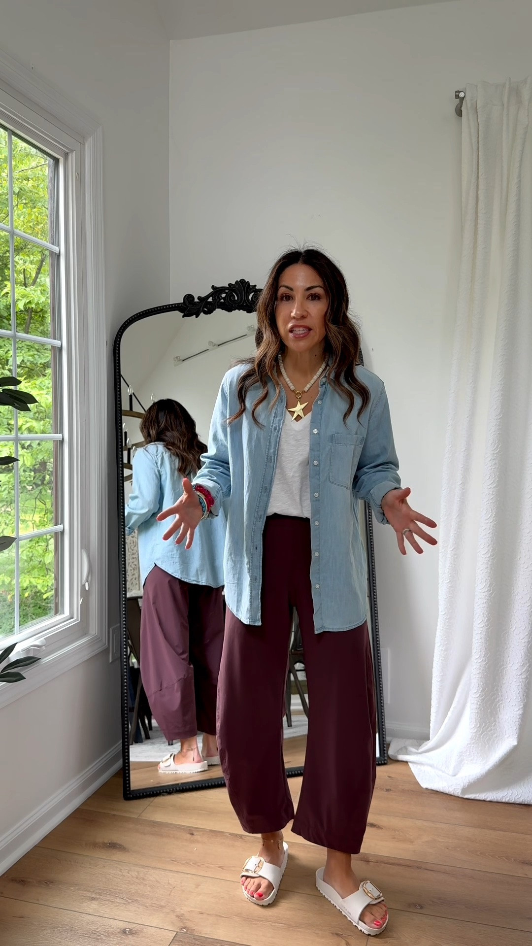Ruti pants 2 petite. Small denim shirt

#LTKOver40 #LTKPetite
