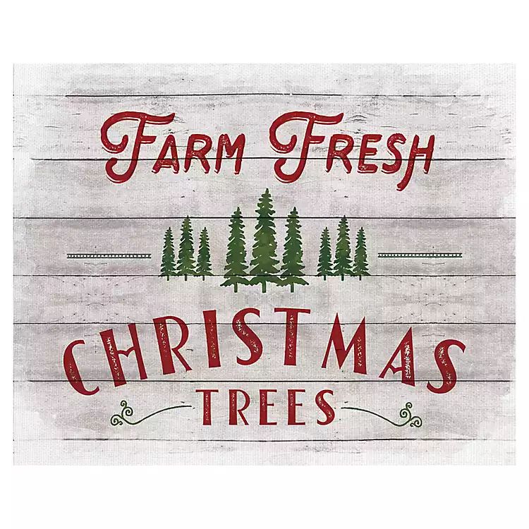 Fresh Christmas Trees Shiplap Canvas Art Print | Kirkland's Home