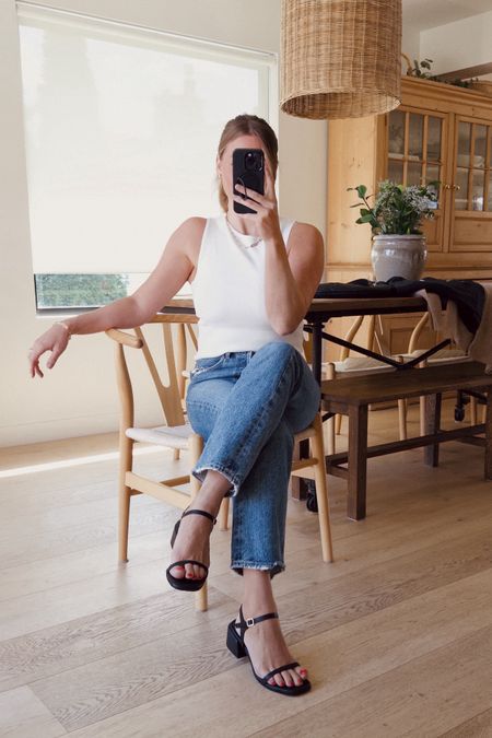 New heels for summer and they are oh so comfy! #poppybarley #summeroutfit #summerstyle #jeans #simple

#LTKshoecrush #LTKSeasonal #LTKmidsize