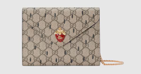 Mini bag with Double G strawberry | Gucci (US)