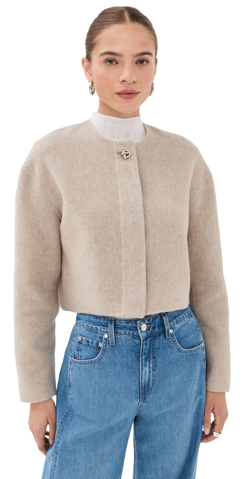 Veronica Beard Philips Jacket Oatmeal Melange S | Shopbop