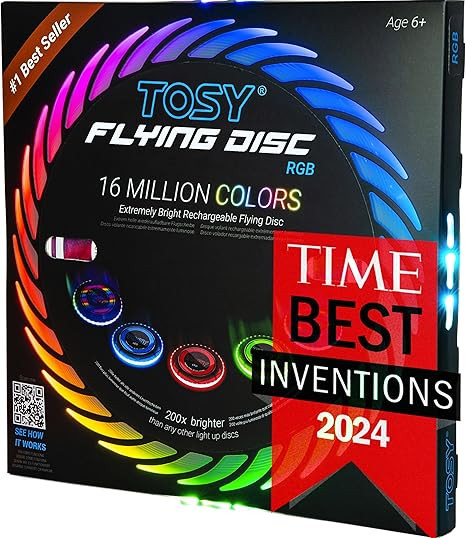 TOSY Flying Disc - 108 RGB Multicolor or 36 Monocolor LEDs, Super Bright, Smart Modes, Christmas ... | Amazon (US)