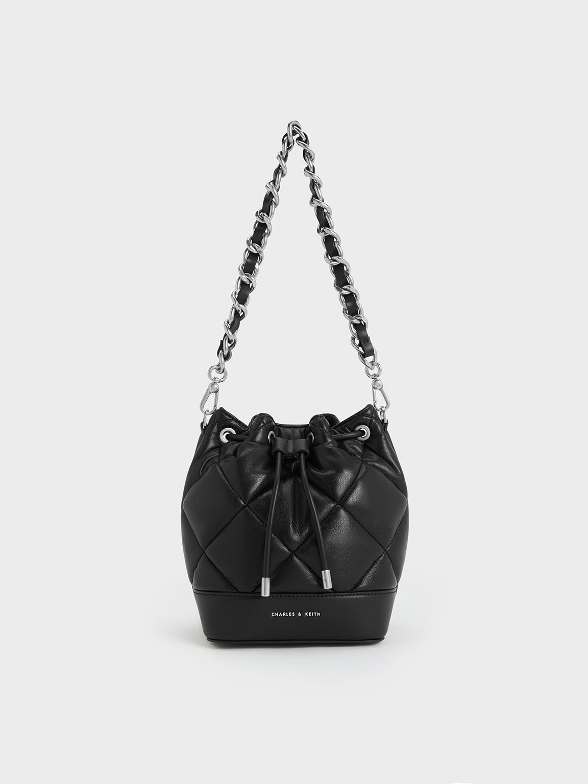 Lin Quilted Bucket Bag
 - Noir | Charles & Keith UK