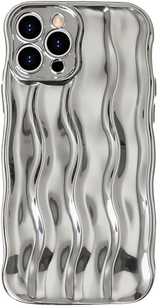 Anuck for iPhone 11 Pro Max Case Wavy Edge Water Ripple Pattern Design, Cute Wave Curly Frame Sha... | Amazon (US)