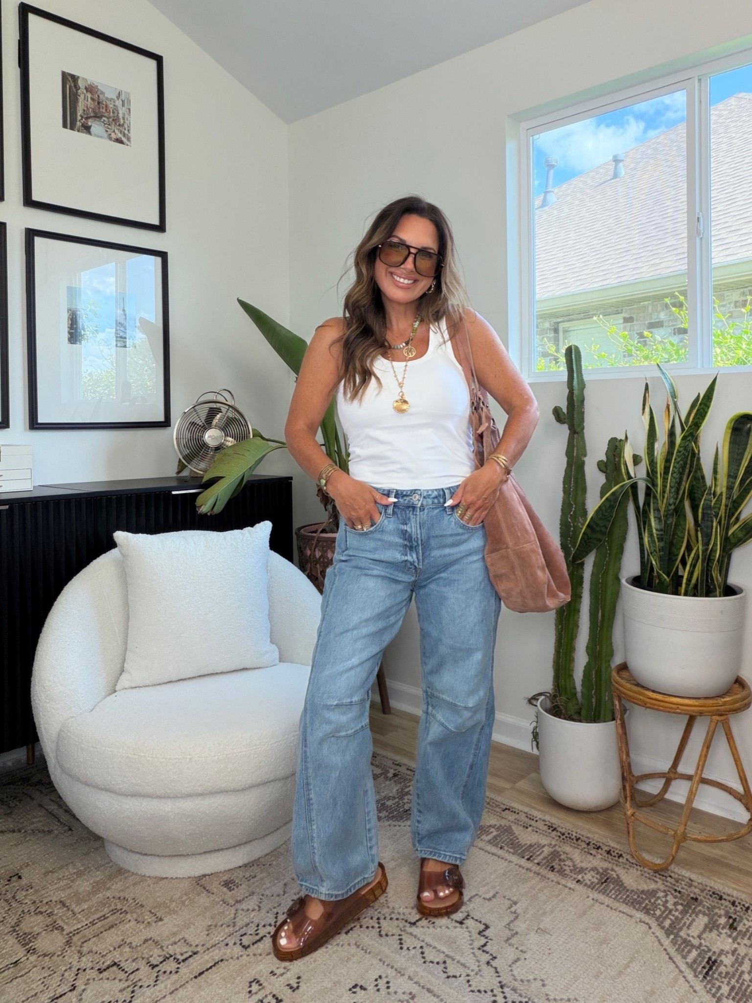 Basics that are perfect for now and leading into fall. Just add a jacket or cardigan. Wearing size 28 in jeans and size small in tank.

#LTKootd #LTKmomlife