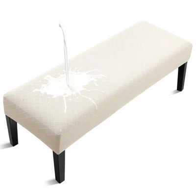 Waterproof Dining Bench Cover, Removable Bench Slipcover Washable Bench Seat Protector Cover For Living Room, Bedroom, Kitchen (Beige) | Wayfair North America