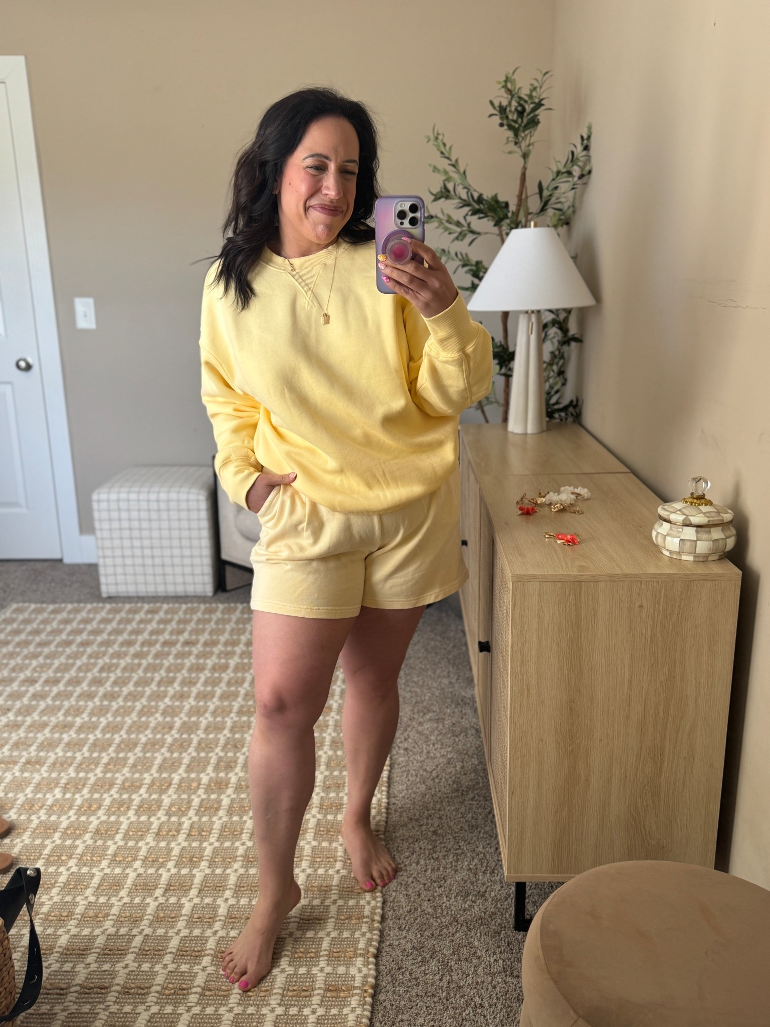 Aerie casual lounge set! Wearing size medium in top and large in shorts! Perfect spring fashion outfit. 

Size 12, midsize fashion, aerie haul 

#LTKFindsUnder100 #LTKSpringSale #LTKMidsize