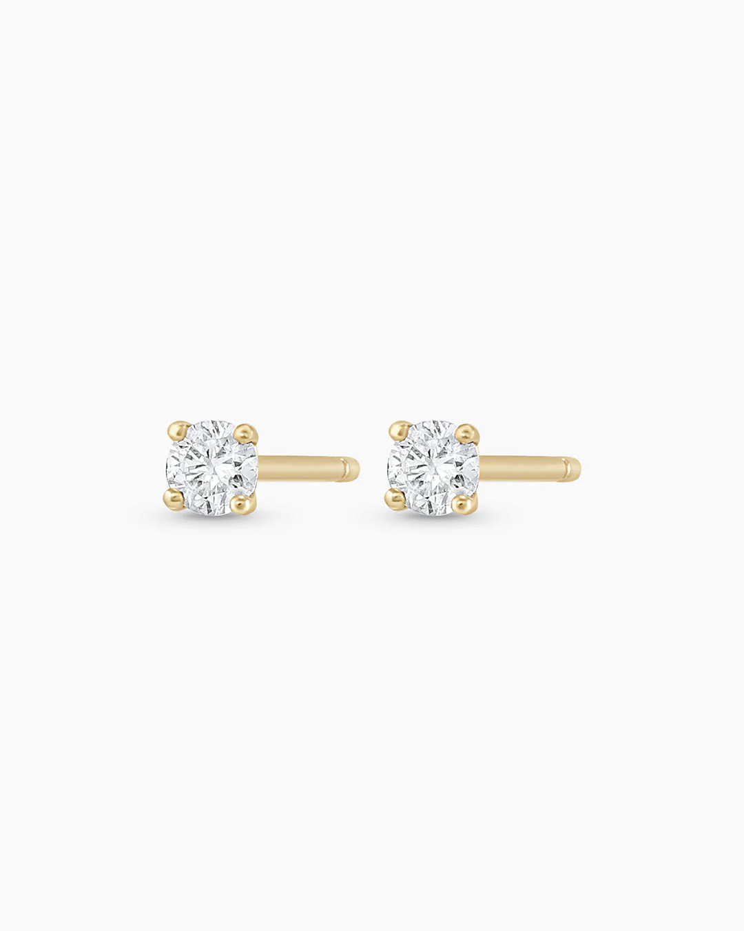 Diamond Solitaire Studs - 14k Solid Gold / 3mm | gorjana