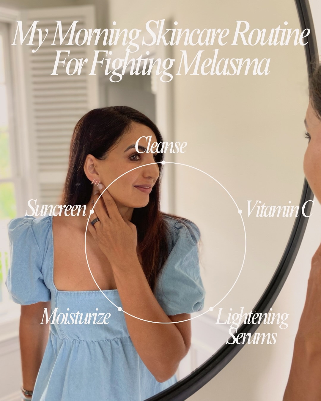 Melasma is a skin condition that affects women at all stages and ages. Until a few years ago, I had no experience with it. In the years since my first melasma flare up I’ve done a ton of research and market-tested a variety of products. Everyone’s skin is different but I’m sharing my routine and the products that work for me {everything is linked in my bio}. 

At first I was using very expensive medical grade products sold in my dermatologist’s office but eventually I ventured to find affordable products that won’t break the bank. A quality skincare routine belongs to everybody #lunchwithagirlfriend 

#melasma #melasmatreatment  #melasmaawareness #melasmajourney #melasmahelp #melasmastruggles #skincareformelasma #hyperpigmentation #darkspots #evenskintone #skincareroutine #glowingskin #realskin #loveyourskin #theordinaryserum #cetaphil #timelessskincare #obagiskincare #naturiumskin #skinbetterscienceskincare