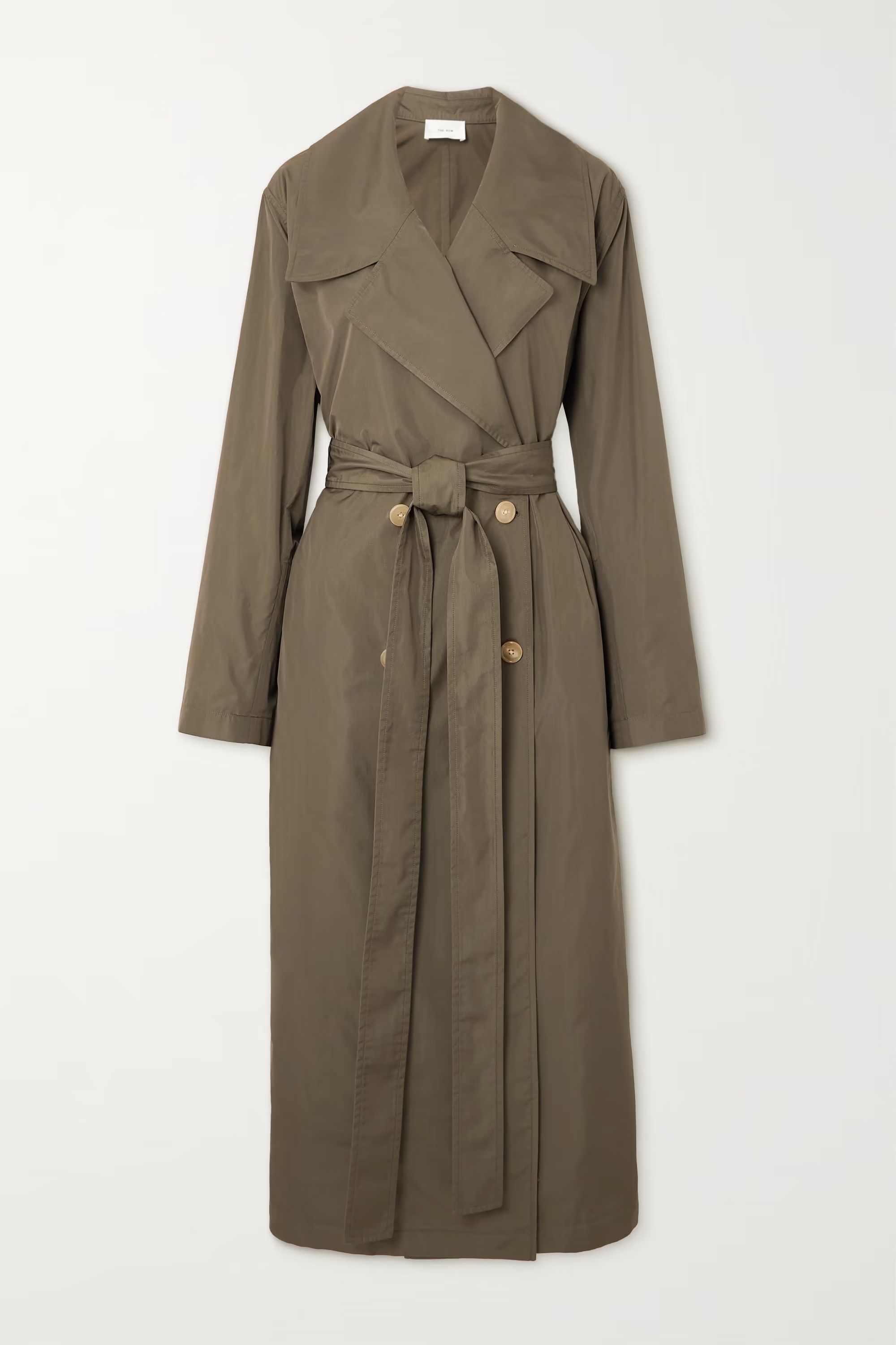 Cadel belted double-breasted shell trench coat | NET-A-PORTER (US)