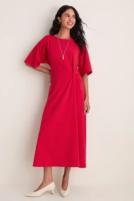 Apple Red Jersey Lisette Midi Dress | Tuckernuck (US)