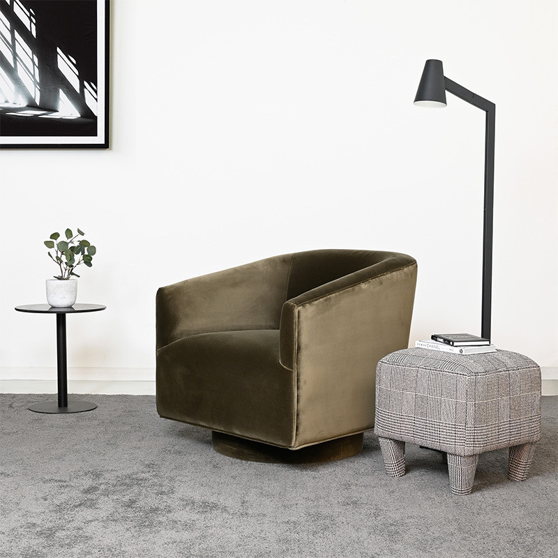 Gabby Velvet Swivel Tub Chair | Temple & Webster AU