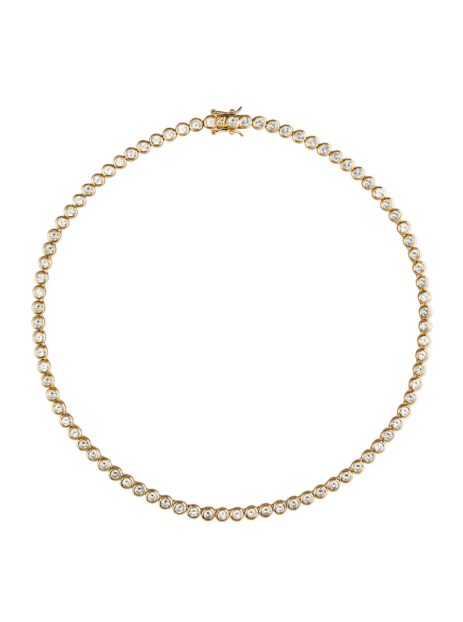 JAMES BEZEL, LAB-GROWN WHITE SAPPHIRE GOLD RIVIÈRE NECKLACE | Dorsey
